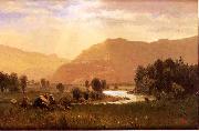 Albert Bierstadt Figures_in_a_Hudson_River_Landscape oil painting picture wholesale